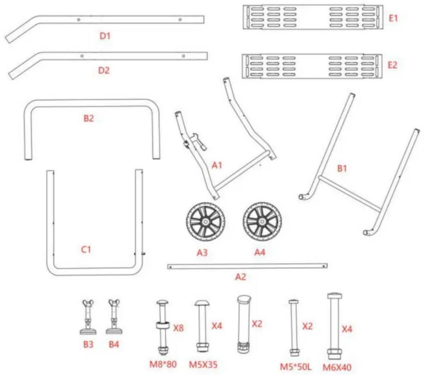 Vevor HS6805 - Assemblage du support - 1