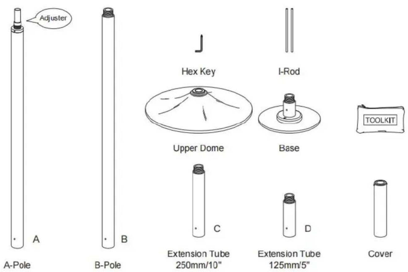 Vevor HM-594 - PARTS IDENTIFICATION - 1