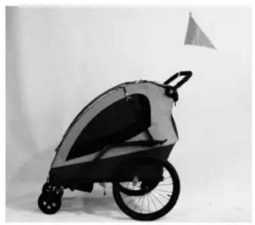 Vevor JBT03K2 - ADVERTENCIA :La bandera de seguridad es una caracteristica de segurida importante que advierte aOthersque hay un remolque presente en la bicycleta Tenga siempre la bandera de seguridad en el remolque cuando este en uso Montaje del soporte de montaje de la barra de tiro: - 2