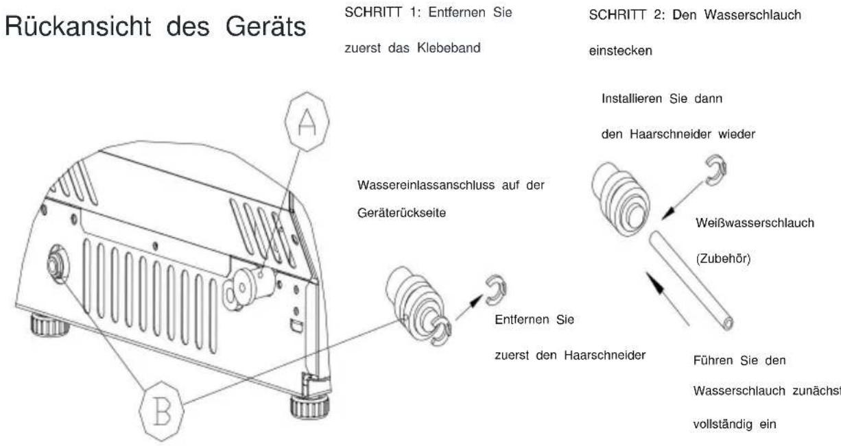 Vevor HZB-45 - Schließen Sie den Wasserversorgungsschlauch an das Gerät an - 1