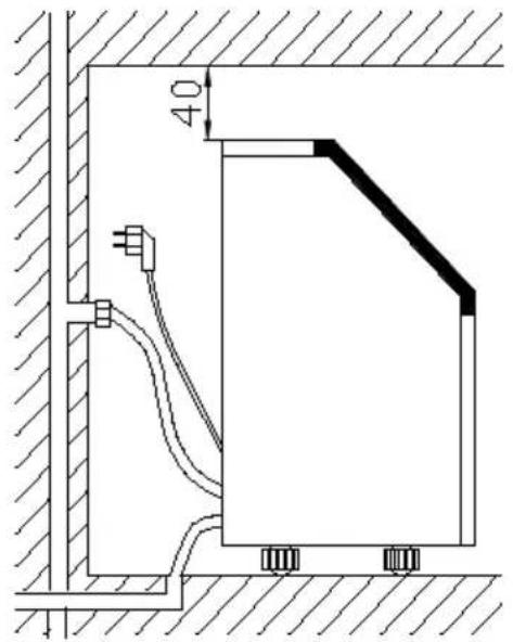 Vevor HZB-45 - Installation clearance top view (1:10) (mm) Side view (mm) - 2