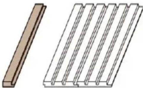 Vevor JF166-HFK-30220 - Step 4:Splicing Acoustic WPC slat wall panels; - 6