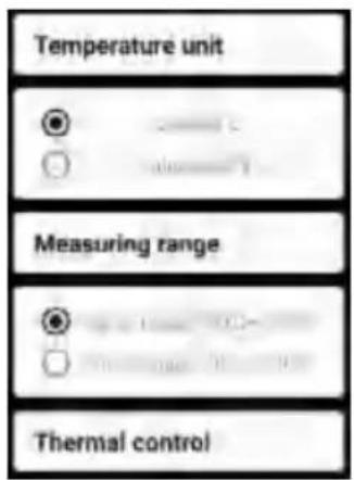 Vevor HT-W01 - Temperature measurement setting - 1
