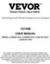 Vevor LCSS990*2032 - ZAPISZ TE INSTRUKCJE - 2
