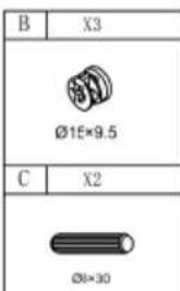 Vevor KLFD-04 - PARTS LIST - 17