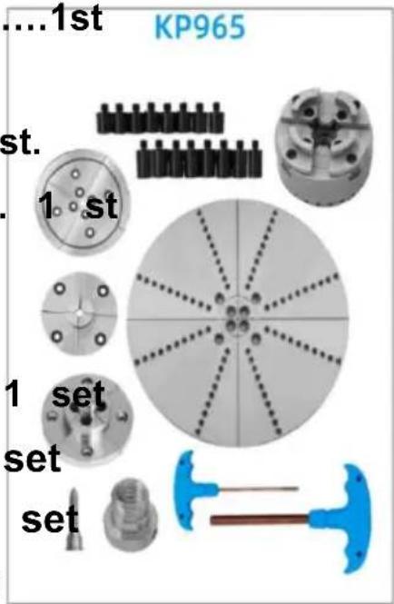 Vevor KP96 - PACKING LIST - 2