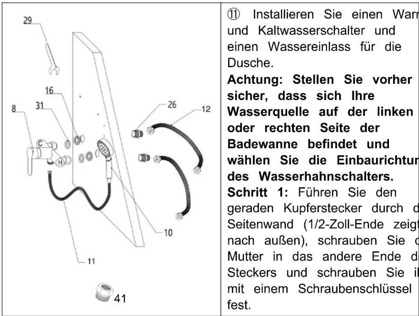 Vevor K2E01001 - Installationsschritte - 10