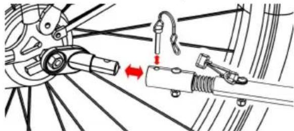 Vevor JBT03N1 - Colocación del remolque en la bicicleta : - 2