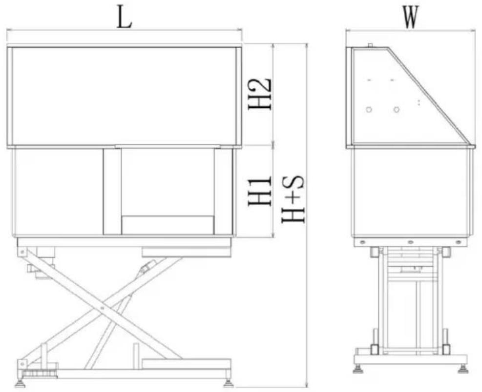 Vevor K1E01027 - DIMENSIONS AND PARAMETERS - 2