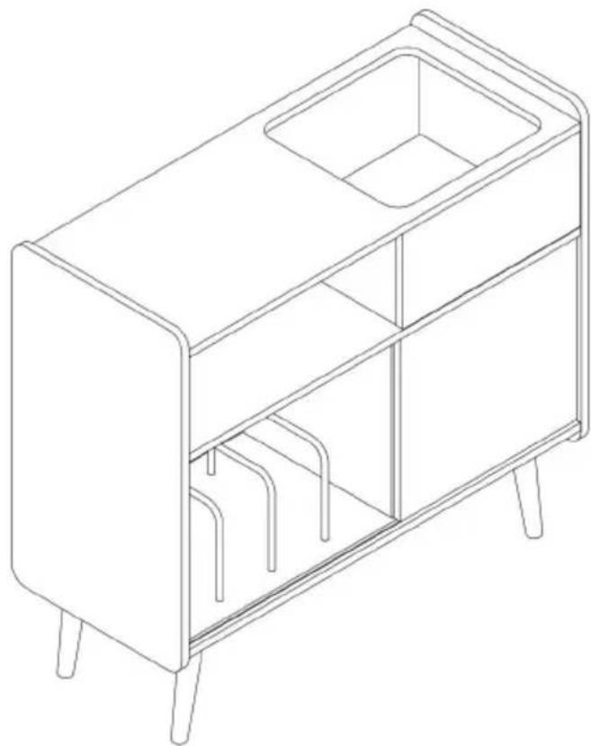 Vevor KLEC-04 - SZAFKA NA GRAMOFON PODREÇZNIK UŻYTKOWNIKA - 1