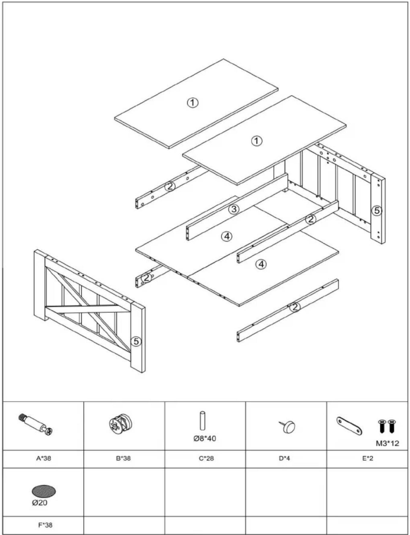 Vevor KLLT-01 - PARTS LIST - 1