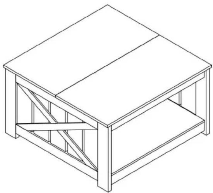 Vevor KLLT-01 - STOLIK KAWOWY W STYLU WIEJSKIM INSTRUKCJA obsługi - 1