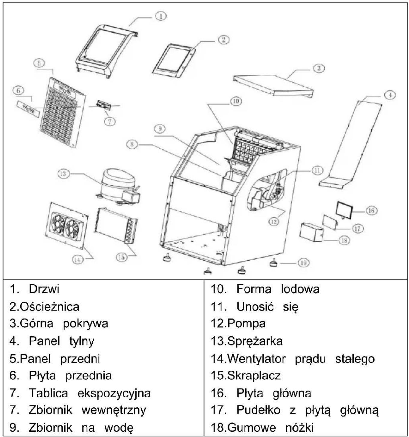 Vevor KJ-AT25F - Schemat wybuchowy - 1