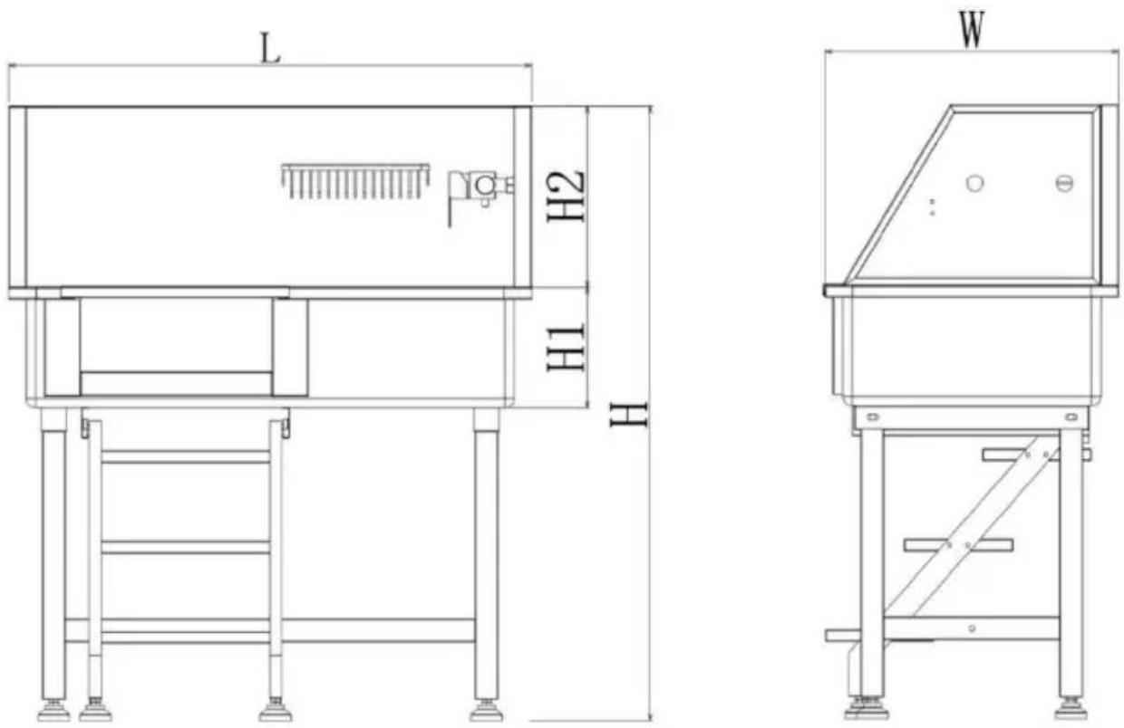 Vevor K2E01003 - DIMENSIONS AND PARAMETERS - 1