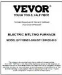 Vevor KD-1101 - PARTS LIST - 8