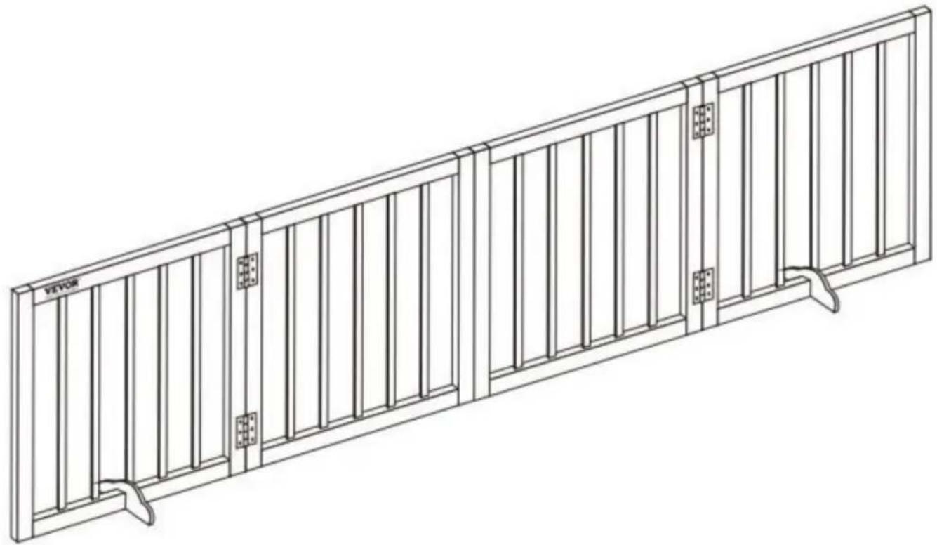 Vevor JYW-8024 - FREISTEHEND AUS HOLZ HAUSTIERTOR - 1