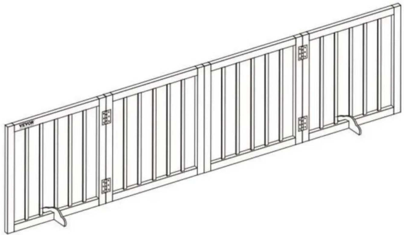 Vevor JYW-8024 - EN BOIS AUTOPORTANT - 1