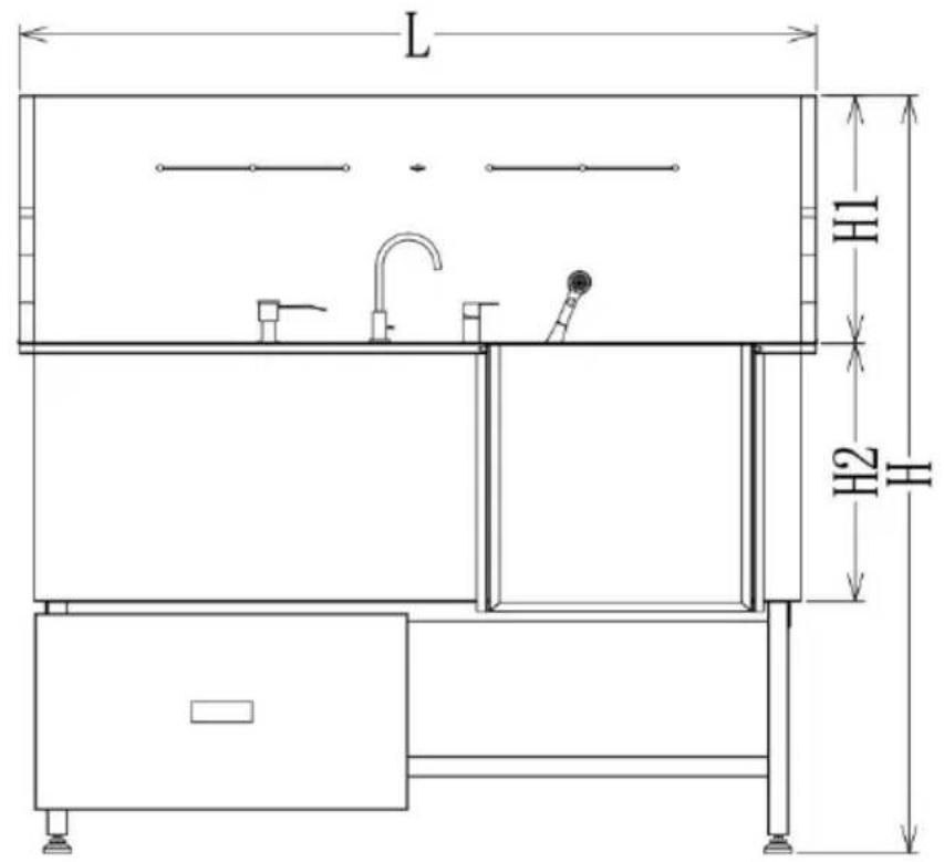 Vevor K2E01005 - DIMENSIONS AND PARAMETERS - 3