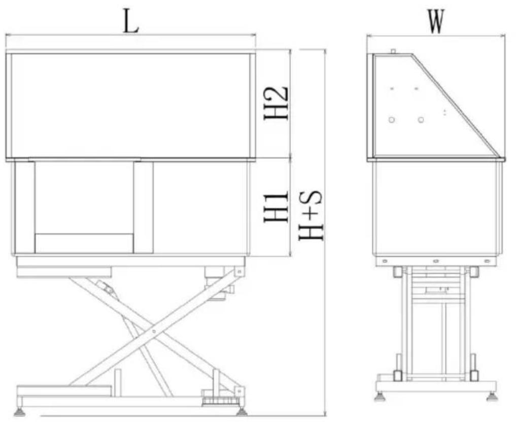 Vevor K1E01028 - DIMENSIONS AND PARAMETERS - 1