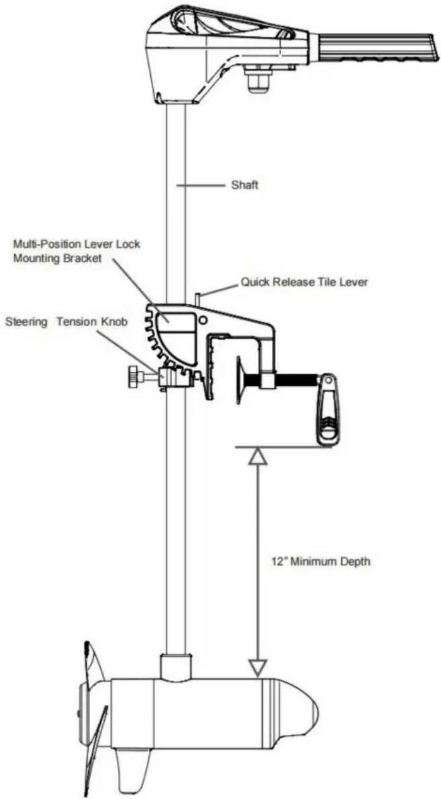 Vevor LAN155 - De diepte van de motor aanpassen - 1