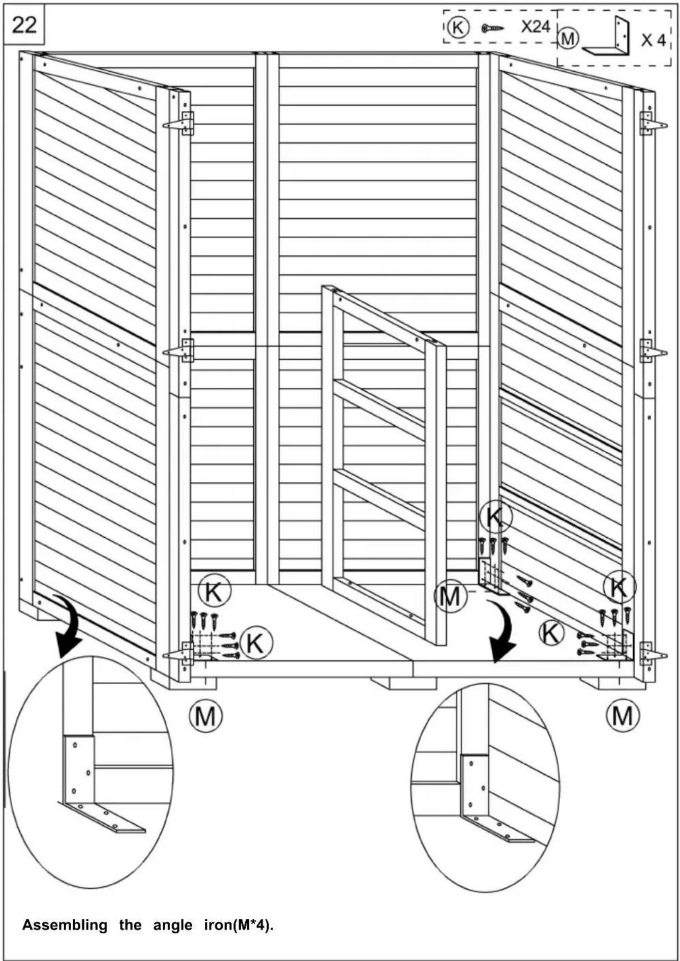 Vevor HL-002 - Assembling the side panels (top): - 2
