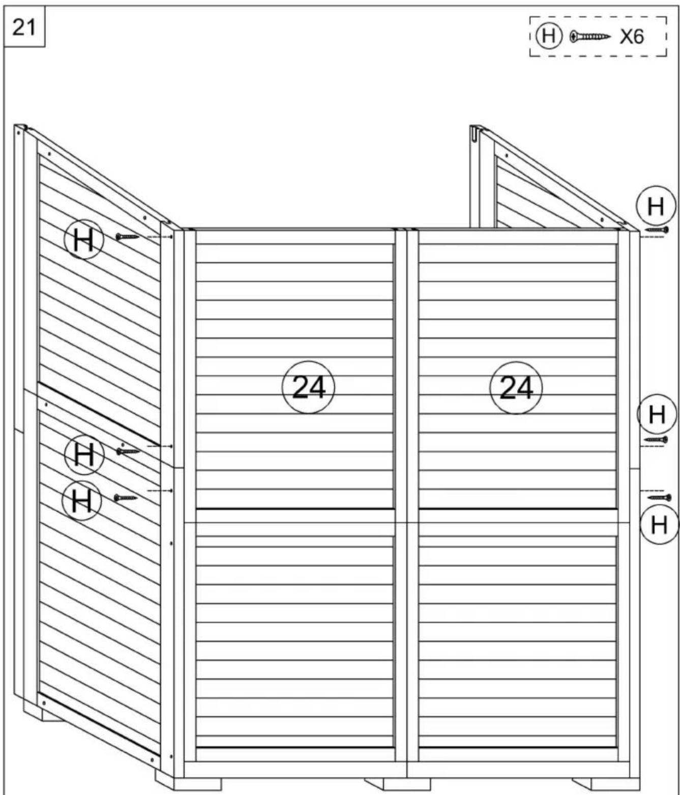 Vevor HL-002 - Assembling the side panels (top): - 1