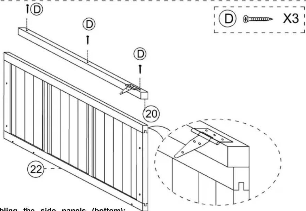 Vevor HL-002 - Assembling the side panels: - 2