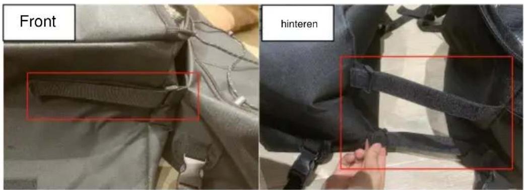 Vevor NMDS5 - SCHRITT 1: Verbinden Sie die Seitentasche mit der Mitteltasche und kleben Sie den Klettverschluss vorne und hinten fest. - 1