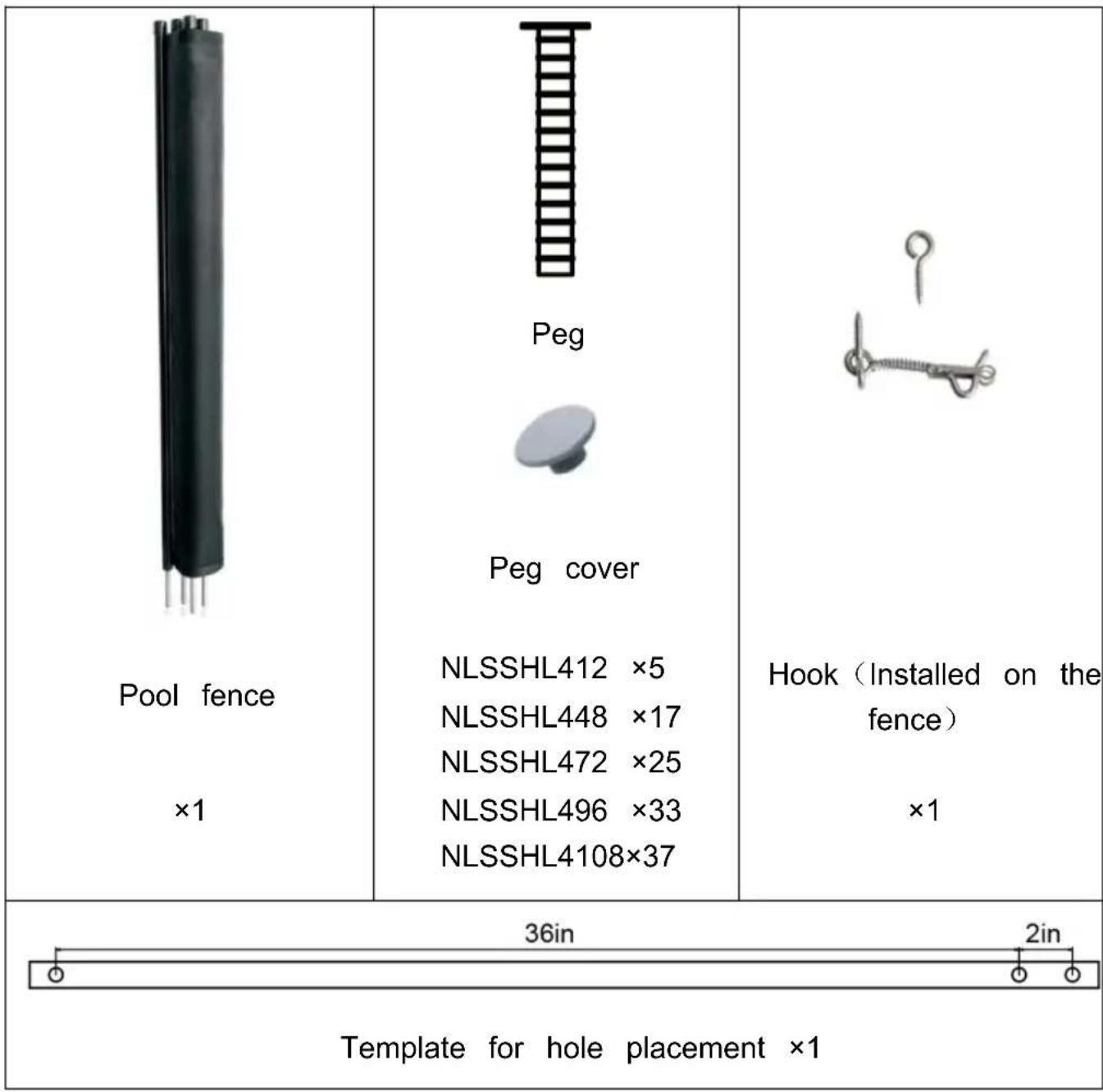 Vevor NLSSHL496 - PARTS LIST - 8