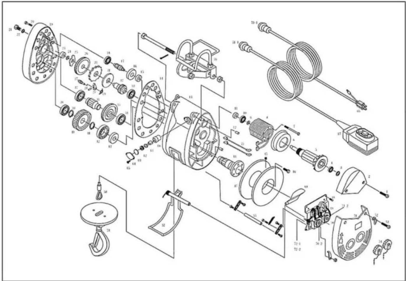Vevor LES-500 - REVERSE WINDING PREVENTION DEVICE: - 3