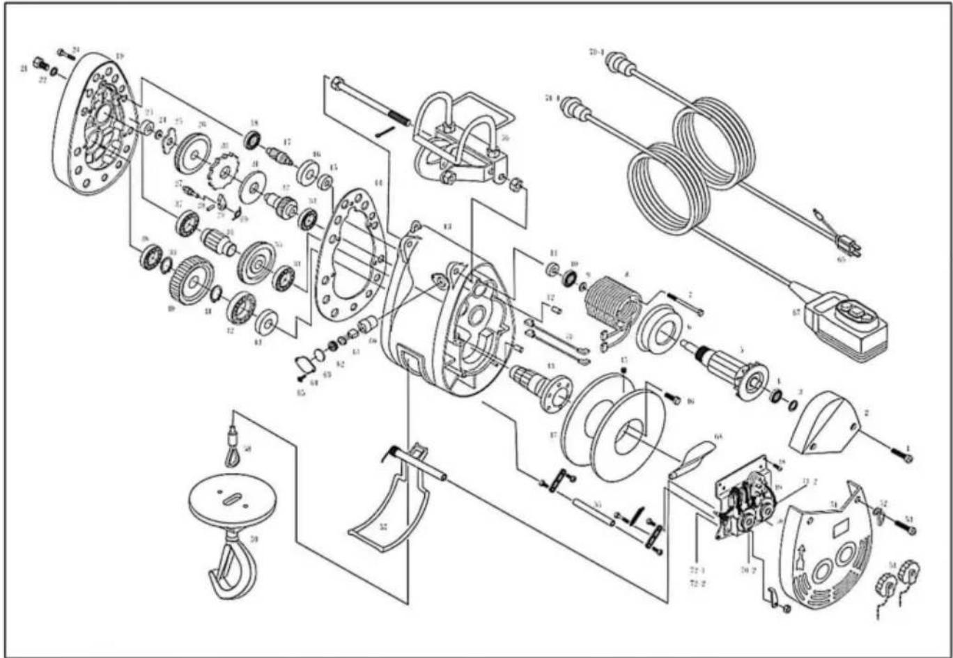Vevor LES-500 - REVERSE WINDING PREVENTION DEVICE: - 2