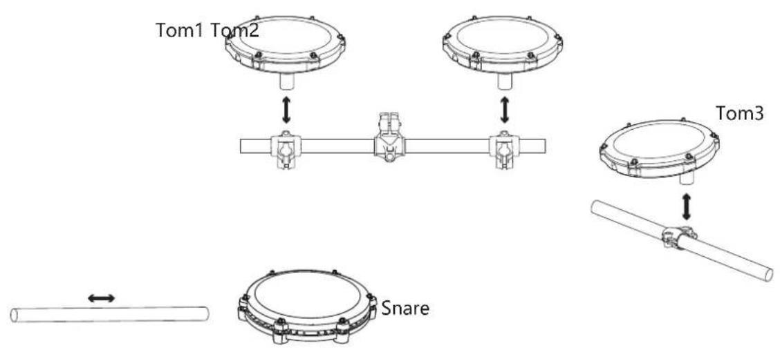 Vevor MD200C - Drum pan installation - 1