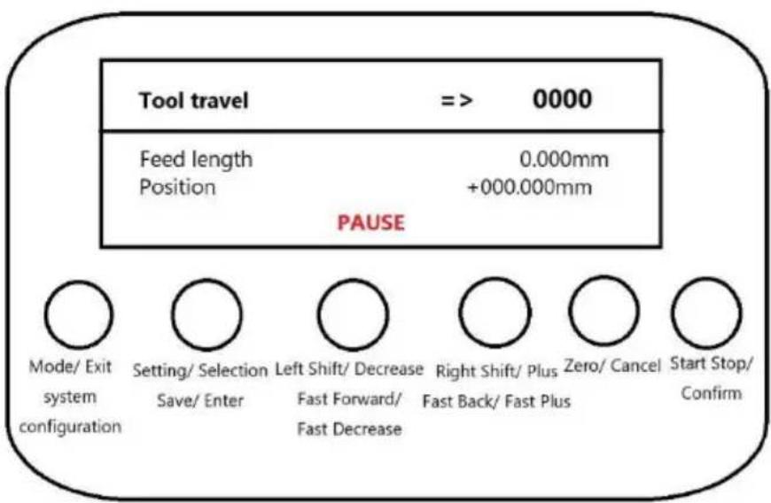 Vevor MX-S1170 - "Mode/Exit": short press action - 1