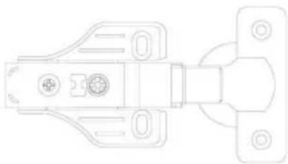 Vevor PHS24501-40 - ÿ35 CLIP ON UNIDIREZIONALE (2D) IDRAULICO REGOLABILE A QUATTRO VIE CERNIERE TAMPONATE - 2