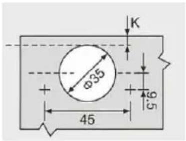 Vevor PHS24501-40 - Φ35 CLIP ON ONE WAY (3D) SIX-WAY ADJUSATABLE HYDRAULIC BUFFERING HINGES - 2