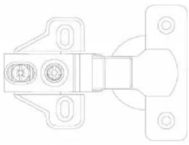 Vevor PHS24501-40 - Φ35 FIXED ON ONE WAY SHORT ARMS HYDRAULIC BUFFERING HINGES - 3