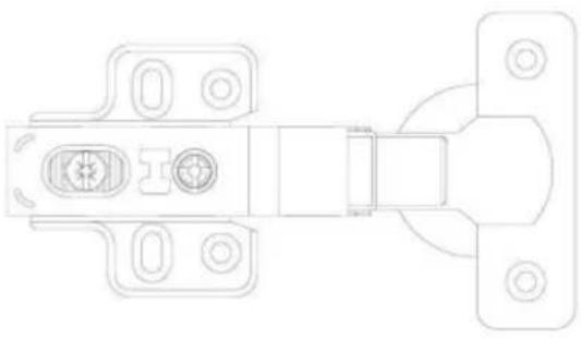 Vevor PHS24501-40 - ÿ35 CLIP-ON-HYDRAULISCHE EINWEG-PUFFERSCHARNIERE - 2