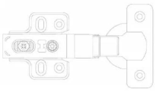 Vevor PHS24501-40 - Φ35 CLIP ON ONE WAY HYDRAULIC BUFFERING HINGES - 3