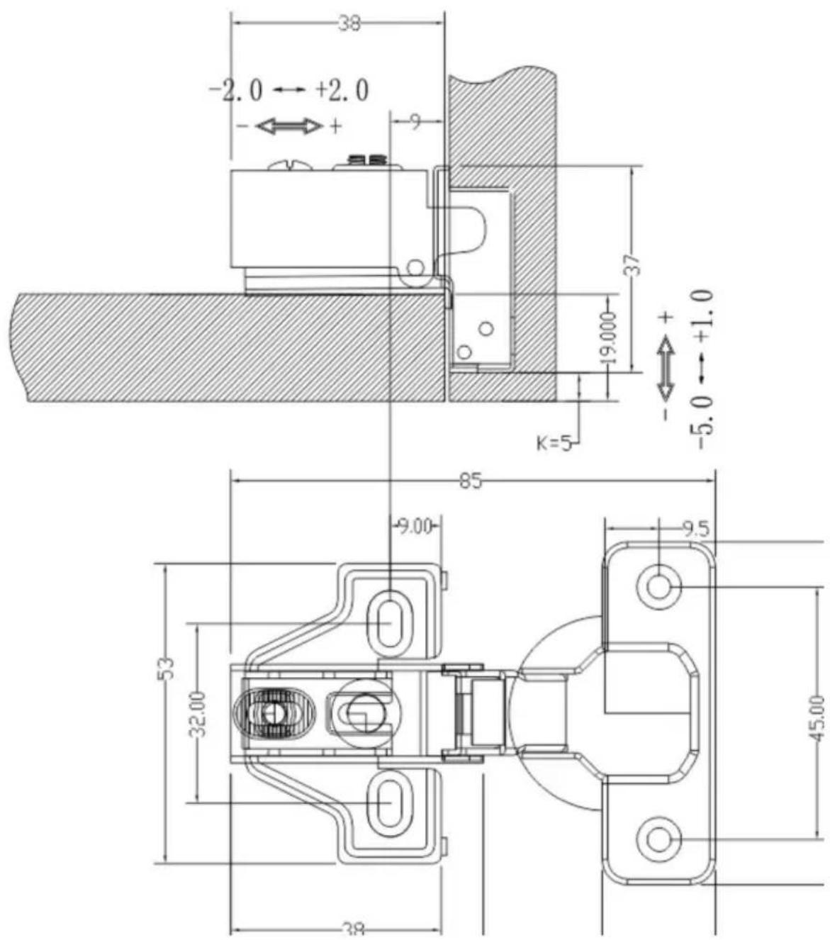 Vevor PHS24501-40 - CHARNIÈRES - 4