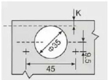 Vevor PHS23601-60 - Φ35 CLIP ON ONE WAY HYDRAULIC BUFFERING HINGES - 2