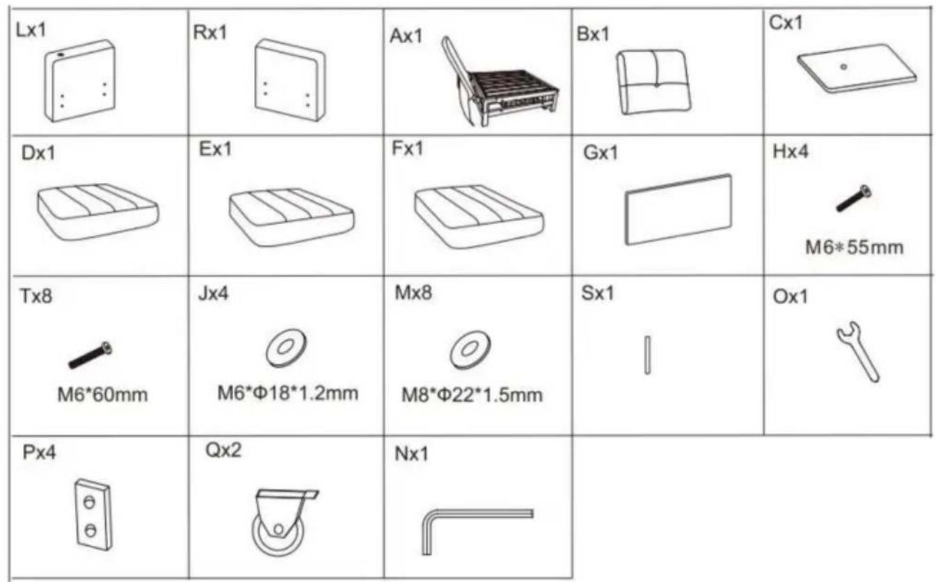Vevor LW-0666-1 - LISTE DES PIECES - 1