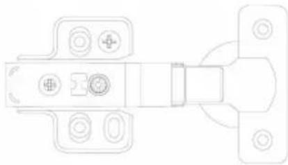 Vevor PHS25101-50 - Φ35 CLIP ON ONE WAY (3D) SIX-WAY ADJUSATABLE HYDRAULIC BUFFERING HINGES - 3