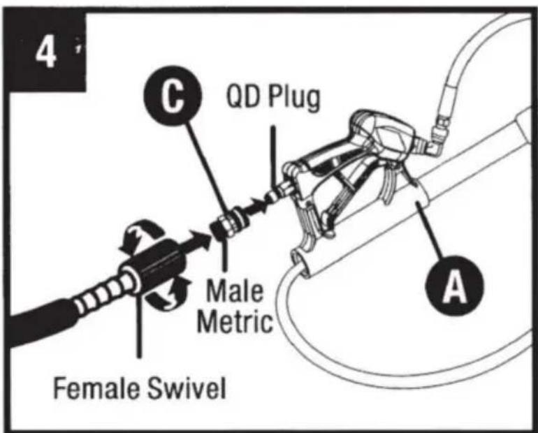 Vevor QD-SSG03 - PISTON &amp; SNABB KOPPLINGSANSLUTNING (om tillämpligt) - 2