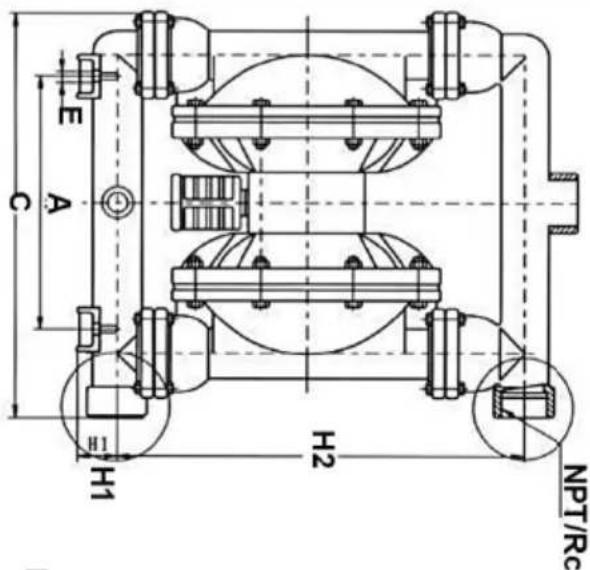 Vevor QBK-15P - QBK INSTALLATION SIZE CHART - 2