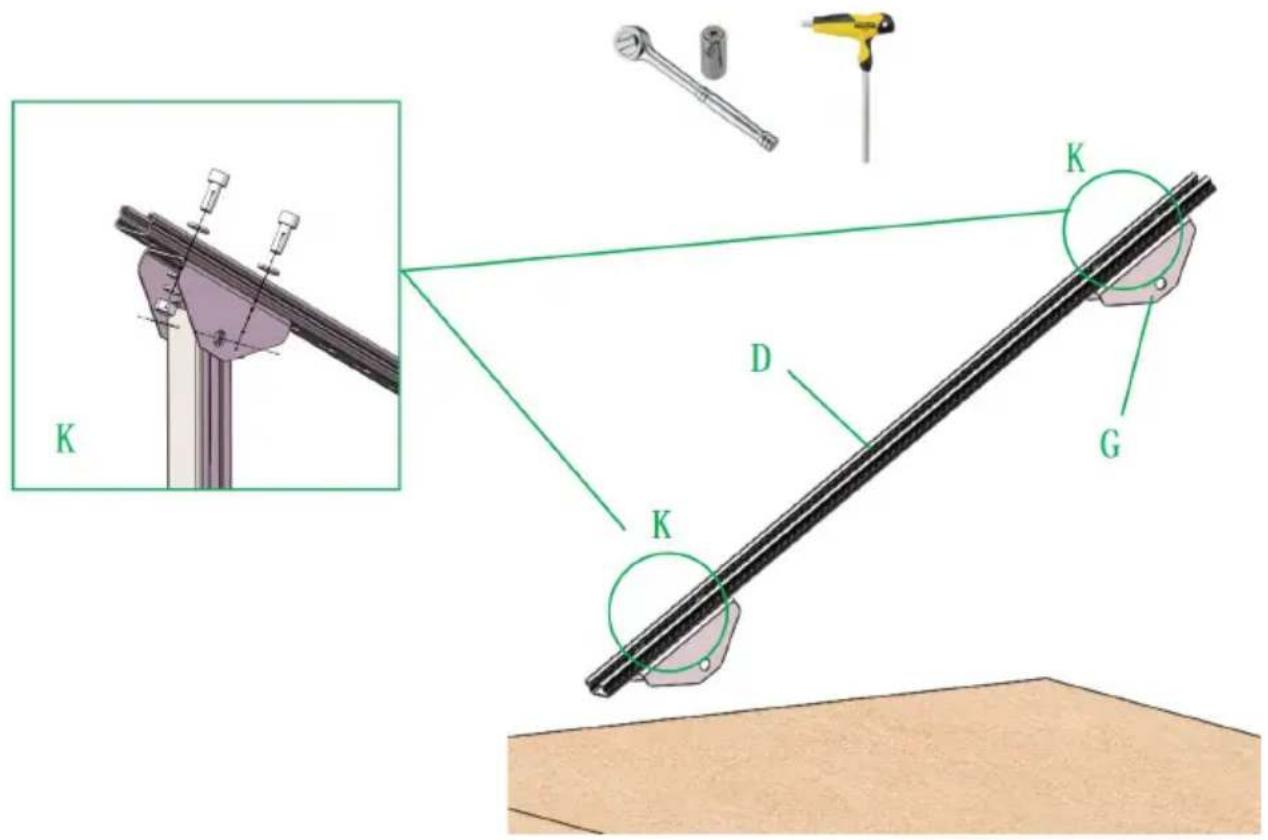 Vevor SF-SS-SKU6 - STEP 2 Inclined beam preinstalled - 1