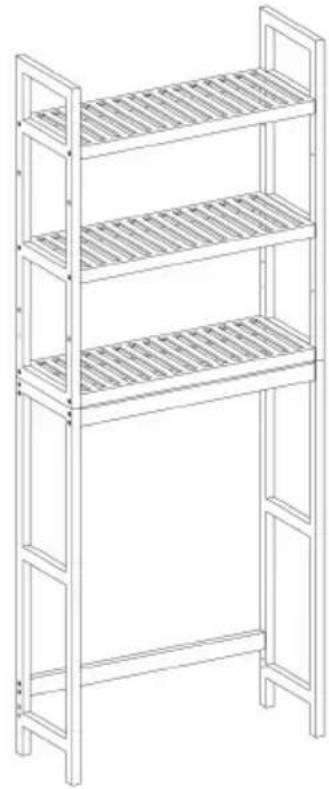Vevor OPX-BTS170N - Over Toilet Storage Rack - 1