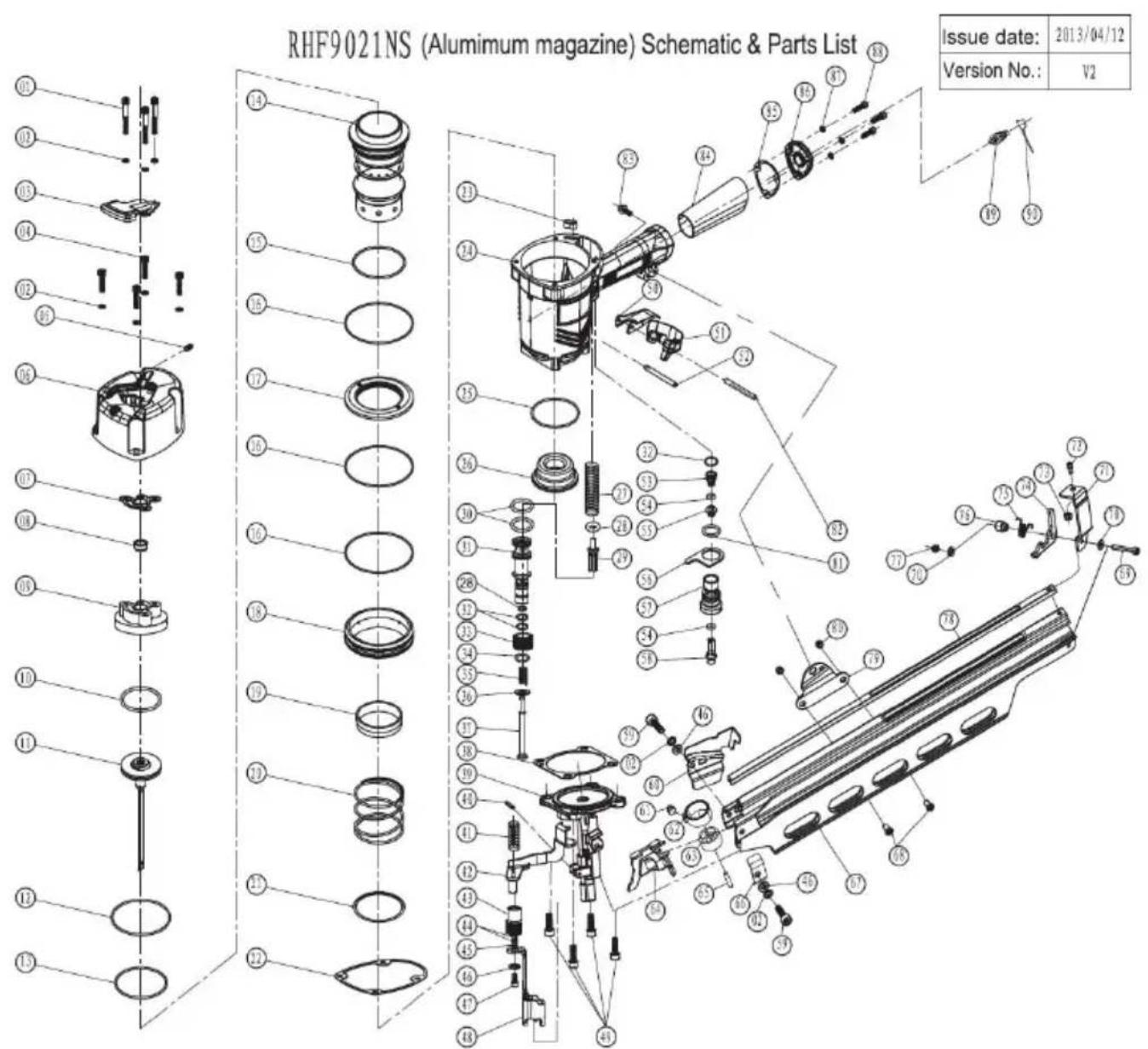 Vevor RHF9021NS - SCHEMATIC&amp;PART LIST - 1