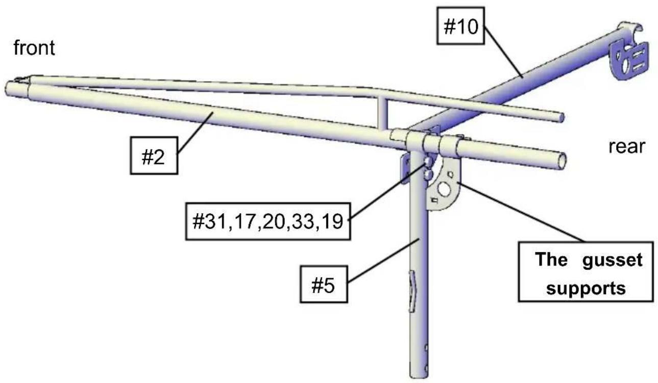 Vevor SC1402 - STEP 2: Install rear mounting feet - 2