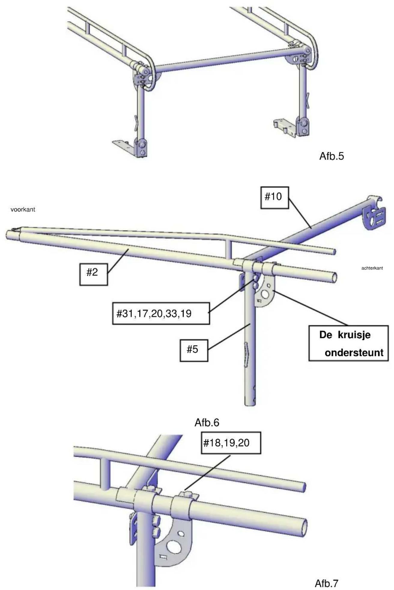 Vevor SC1402 - STAP 2: Installeer de achterste montagevoeten - 1