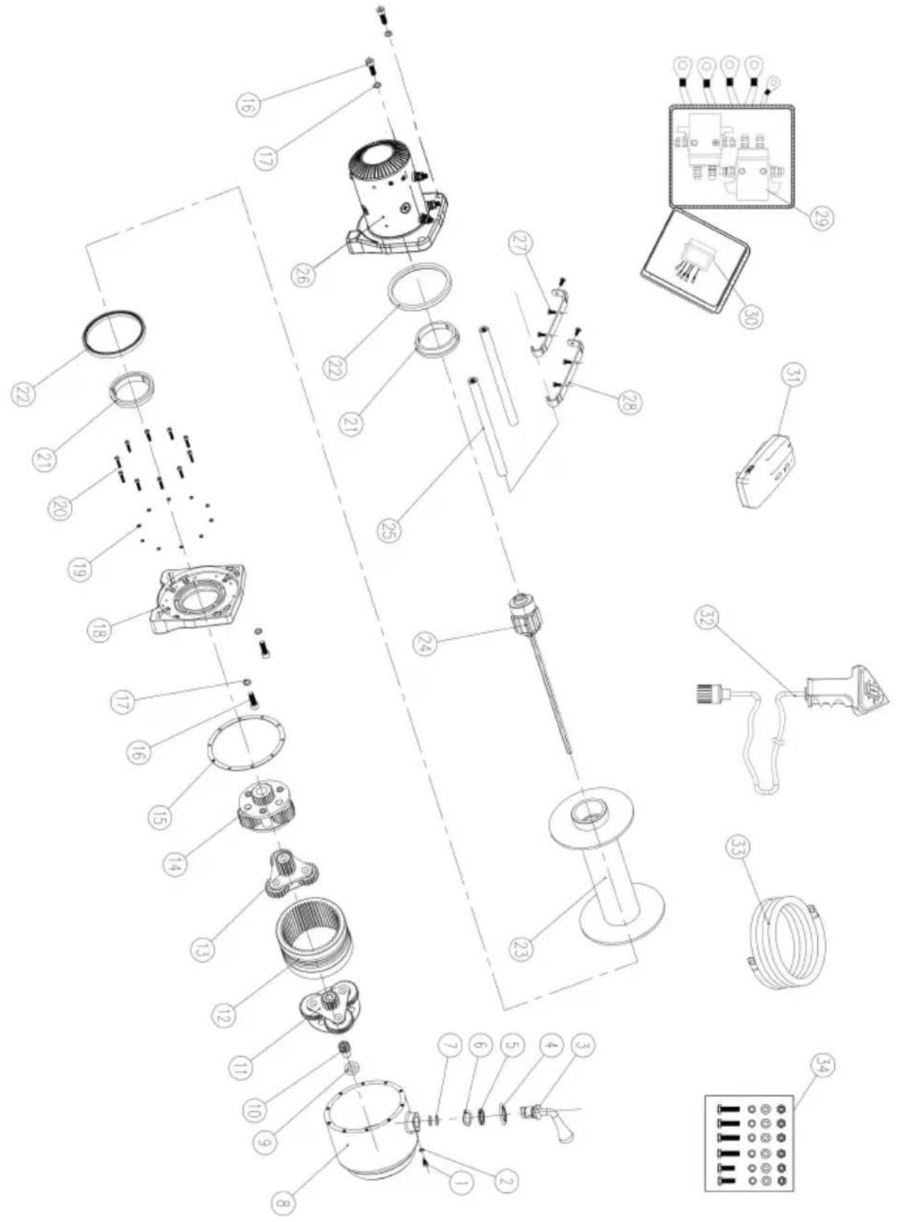 Vevor SC13000 - DIAGRAMME EXPLOSÉ - 1